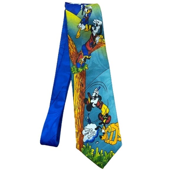 Disney Mickey Unlimited Vintage Polyester Golf Neck Tie Men's Size One Size - Picture 1 of 7
